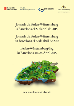 Jornada de Baden-W&uuml;rttemberg a Barcelona el 22 d`abril de 2015