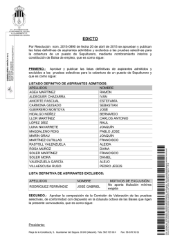 EDICTO - Ayuntamiento de Guardamar del Segura