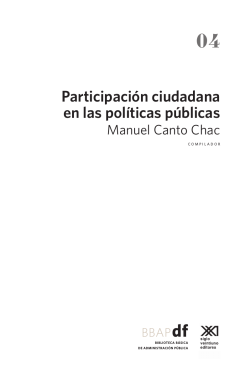 Participación ciudadana en las políticas públicas