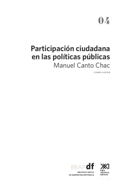 Participación ciudadana en las políticas públicas