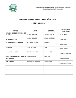 disponible listado de lecturas complementarias a&ntilde;o 2015