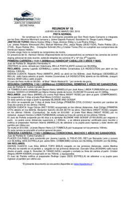 Jueves 26 de Marzo de 2015, Reuni&oacute;n N&deg; 19