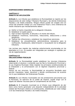 Versión Final del Código Tributario Municipal armonizado.