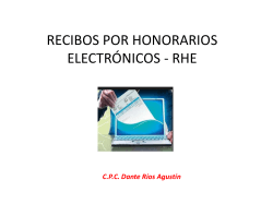Recibos por Honorarios Electr&oacute;nicos.