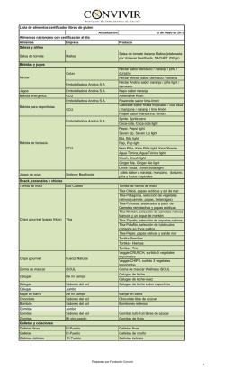 imprimir lista de alimentos