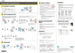 Gu&iacute;a de instalaci&oacute;n. - Epson America, Inc.