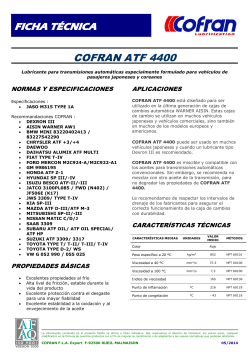 FICHA TÉCNICA COFRAN ATF 4400