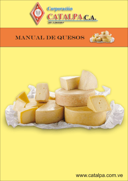 Manual sobre tipo de quesos