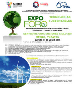 expo-foro tecnologías sustentables fira canacintra 2015