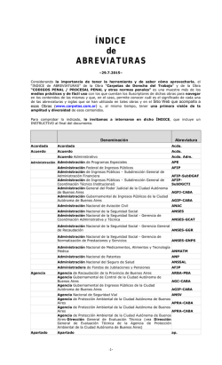&Iacute;NDICE de ABREVIATURAS