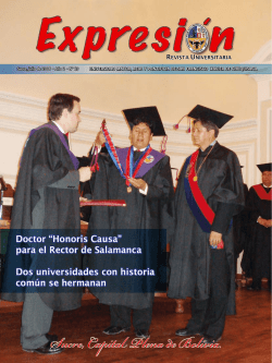 Doctor &ldquo;Honoris Causa&rdquo; - Universidad San Francisco Xavier de