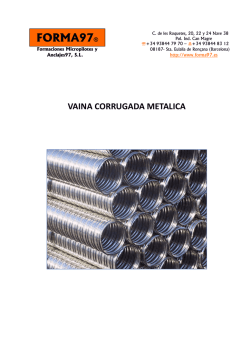 Cat&aacute;logo Vaina Corrugada