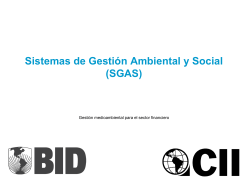 Sistemas de Gestión Ambiental y Social (SGAS)