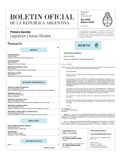 Se comunica - Boletín Oficial de la República Argentina