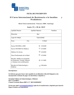 Inscripciones - Sociedad Chilena de Endocrinolog&iacute;a y Diabetes