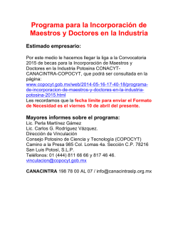 Programa para la Incorporación de Maestros y Doctores en la