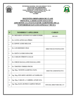 DOCENTES ORDINARIOS DE CLASE PRINCIPAL