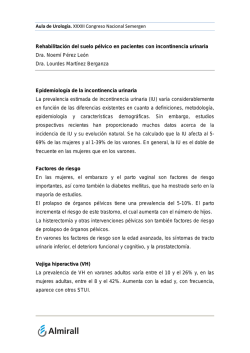 Rehabilitación del suelo pélvico en pacientes con