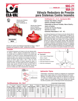 Hoja de datos t&eacute;cnicos - Cla-Val