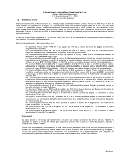 Notas a los Estados Financieros - Internacional