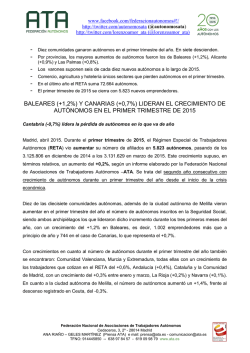 Informe Primer Trimestre 2015 Afiliaci&oacute;n aut&oacute;nomos