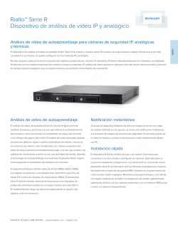 Rialto™ Serie R Dispositivo de análisis de vídeo IP y analógico