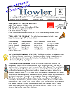 4/27/15 Howler - Collins Elementary School