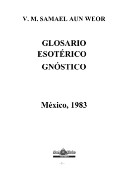 Glosario esoterico gnostico