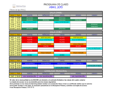 horario clases fitness abril 2015