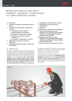 &reg;TRACEADO el&eacute;ctrico AKO-TRACE Instalaci&oacute;n, verificaci&oacute;n y
