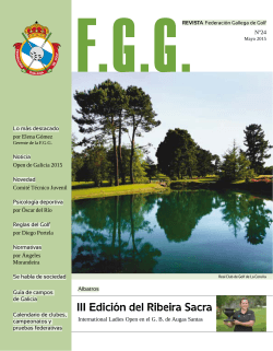 nº 24 mayo revista FGG - Federación Gallega de Golf