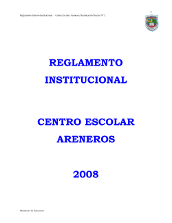 reglamento interno del centro escolar areneros, núcleo n° 1