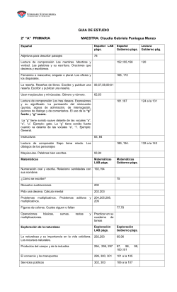 PRIMARIA MAESTRA: Claudia Gabriela Paniagua Manzo