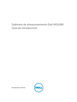 Gabinete de almacenamiento Dell MD1280 Guía de introducción