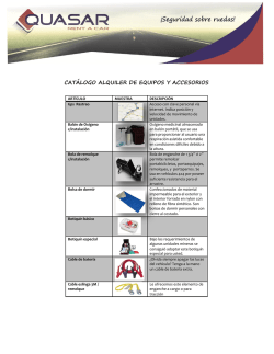 CATÁLOGO ALQUILER DE EQUIPOS Y ACCESORIOS