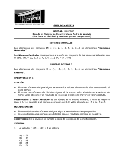 Gu&iacute;a Materia Numeros - Preuniversitario Derecho a la U
