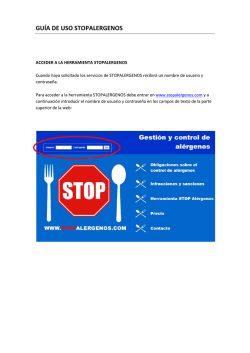 GU&Iacute;A DE USO STOPALERGENOS