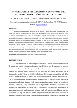 efecto del forraje y de la inclusi&oacute;n de concentrado en