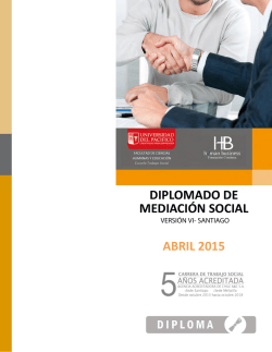 DIPLOMADO DE MEDIACI&Oacute;N SOCIAL ABRIL 2015
