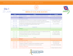 Oncohematología Pediátrica - Programas Congreso AMOHP 2015
