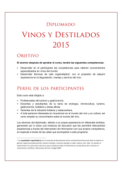 Vinos y Destilados 2015 - Universidad de Quintana Roo