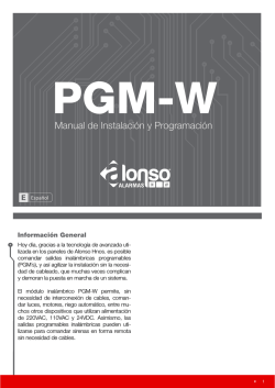 Manual de Instalaci&oacute;n y Programaci&oacute;n