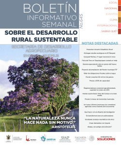 informativo semanal - SEDEA Secretar&iacute;a de Desarrollo Agropecuario
