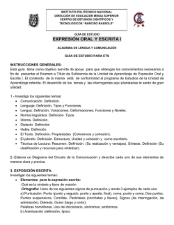expresión oral y escrita i - CECyT 8