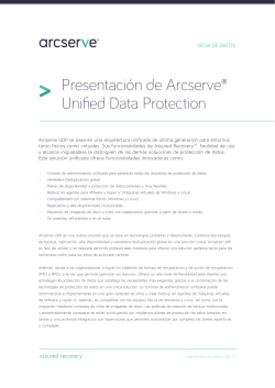 Presentación de Arcserve® Unified Data Protection