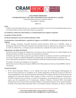 Minuta CRAM 2.2014 - anuies - Universidad Iberoamericana