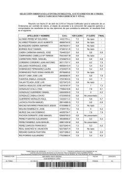 resultado seleccion - Ayuntamiento de Utrera