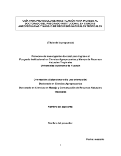 Gu&iacute;a para la elaboraci&oacute;n de protocolo de investigaci&oacute;n