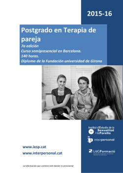 Postgrado en Terapia de pareja 2015-16