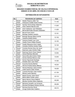 DISTRIBUCI&Oacute;N DE ESTUDIANTES ESCUELA DE MATEM&Aacute;TICAS